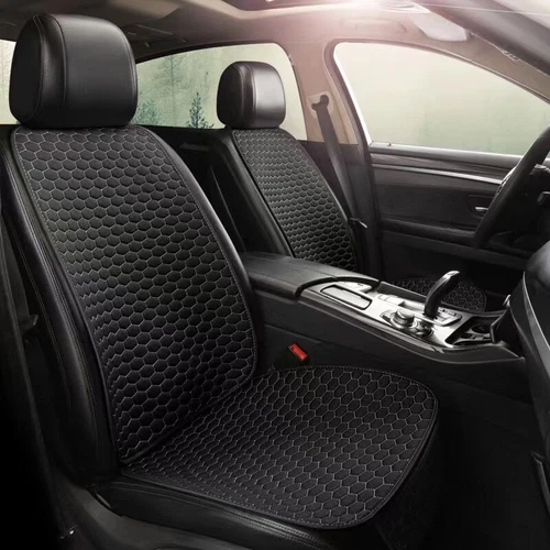 Linen Front Rear Car Seat Cover Protector Seat Back Cushion Pad Mat Fr Truck SUV - Bild 4 von 24