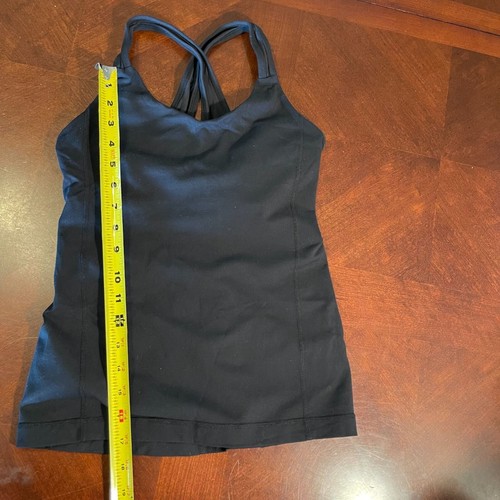 Lululemon Black Crisscross Back Stretchy yoga fitness Tank Top Womens Sz S - Picture 11 of 13