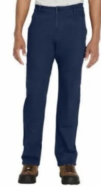 Caterpillar CAT Work Pants Men 40x34 Multi Tool Pockets Double Knee Blue