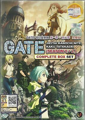 Gate Jieitai Kanochi Nite, Kaku Tatakaeri SEA 1 + 2 (1-24 END) DVD Ship  From USA