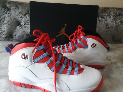 NIKE AIR JORDAN 10 RETRO CITY PACK 'CHICAGO' MENS SIZE GENUINE  310805-114 UK