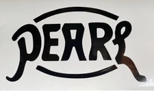  Pearl Drum 60's-70's logo Bass Drum Decal Die cut - BLACK 7" wide