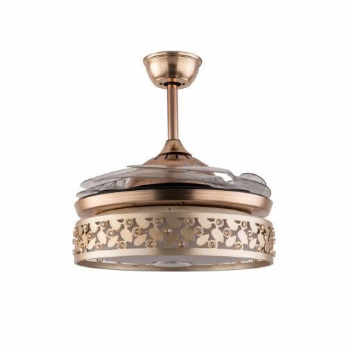 42 Inch Retractable Invisible Ceiling Fan with Light and Bluetooth Speaker - Picture 6 of 11