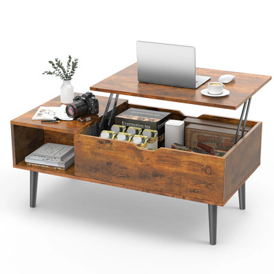 Couchtische Wohnzimmer 39.37X19.7 Lift Top Schreibtisch Teakholz Esszimmertisch