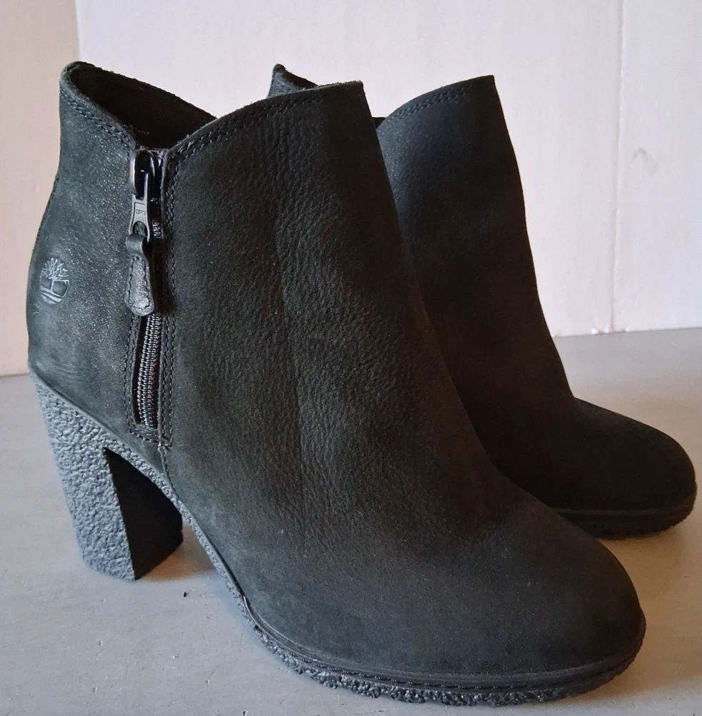 Stivaletti Timberland Tillston donna taglia 6 neri tacco a blocco zip laterale