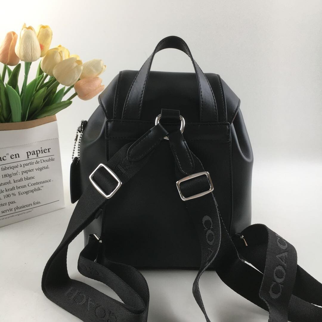 COACH Pace Backpack CR100 Black -Adjustable Shoulder Straps