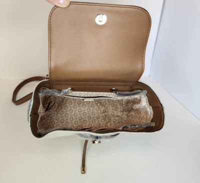 GUESS Tatiana Brown Backpack Shoulder Bag- NWT | eBay display picture 3