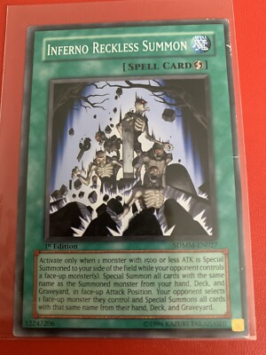 Inferno Reckless Summon SDMM-EN027 Common 1st Edition MP