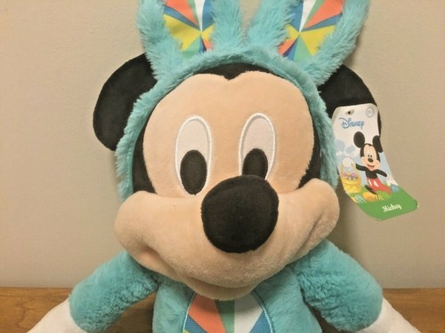 DISNEY MICKEY MOUSE Pastel Easter Bunny Rabbit Plush by Just Play 2017 NwT - Picture 2 of 6