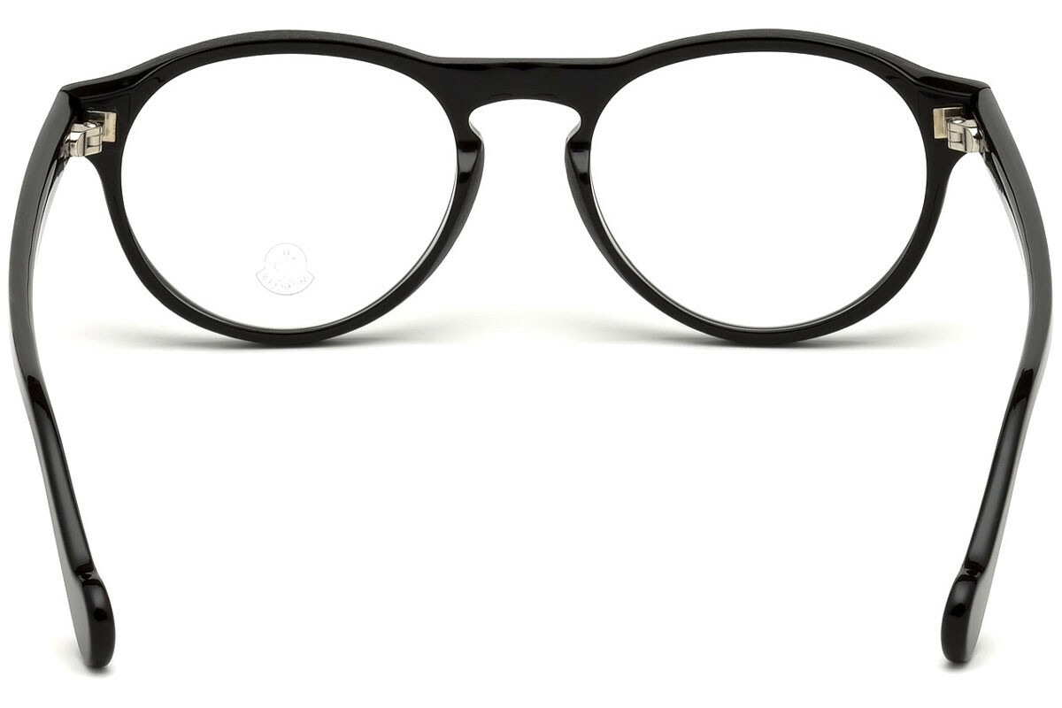 メガネ Moncler ML5022 001 Round Black Horn Glasses Moncler ML5022 001 BLACK Bold Round Oval Plastic Eyeglasses
