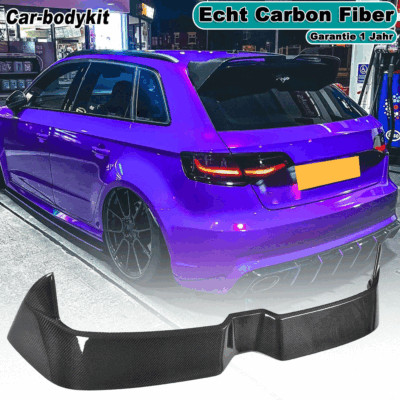 Carbon roof spoiler rear spoiler spoiler lip for Audi S3 RS3 8VA Sportback 13-18