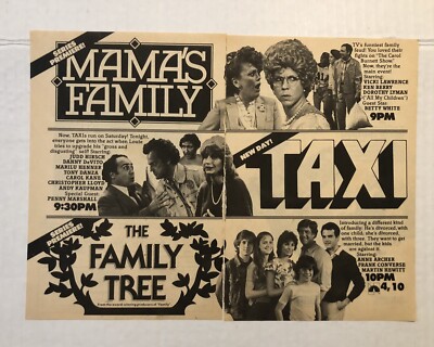 1980's Mama's Family Taxi The Family Tree TV Show TV Guide