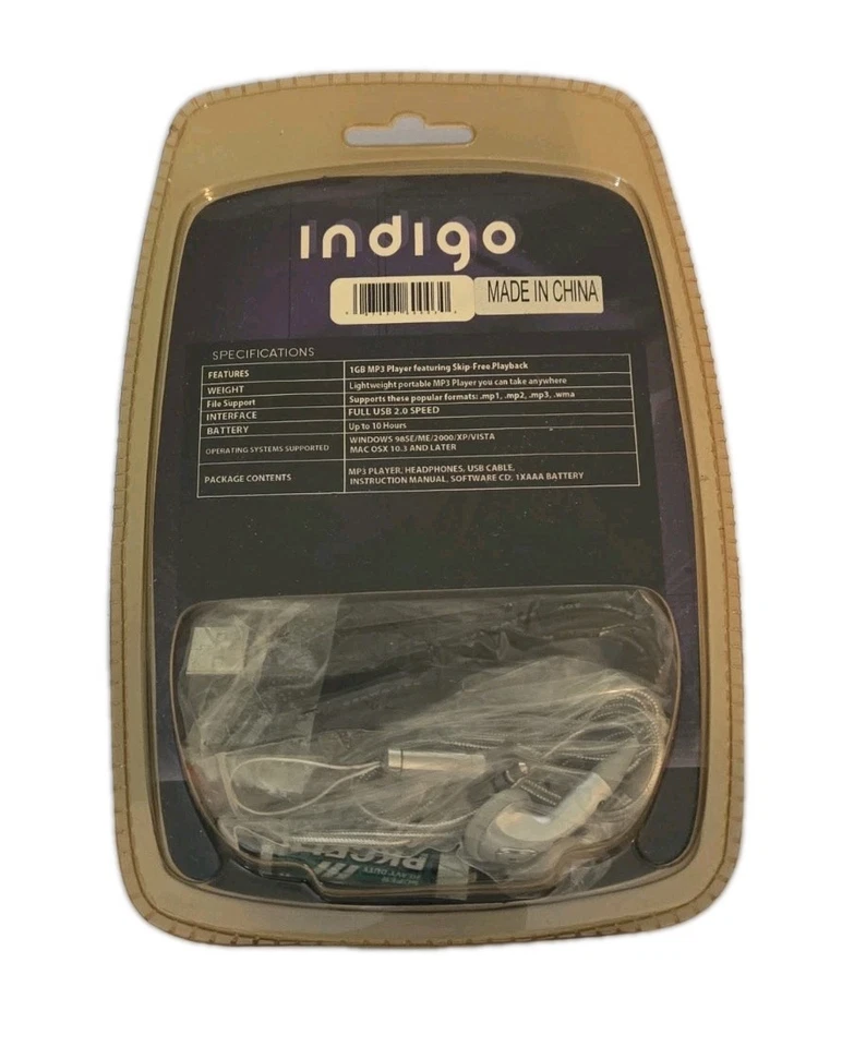 Unidad de música flash rara sellada reproductor digital MP3 y flash USB 1 GB NUEVO índigo Foto 2 de 4