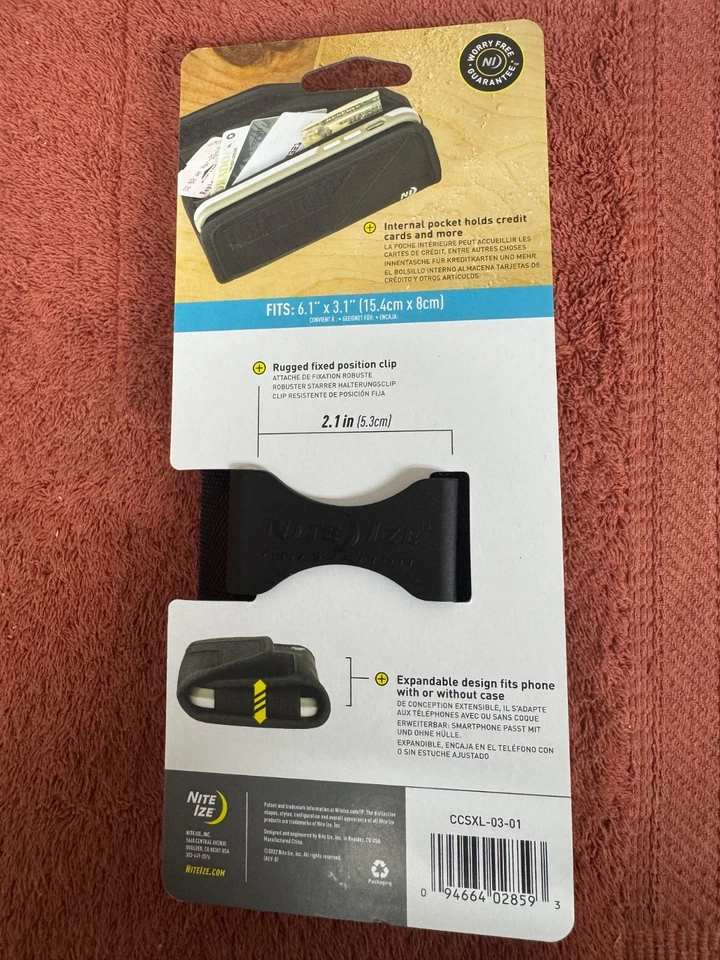 Nite Ize Clip Case Sideways Rugged Universal Holster XL Black NEW - Image 2 of 2