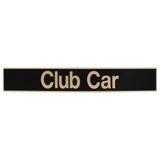 Drive-up Name Plate for Club Car DS Emblem Black Plate 18" 2.24"