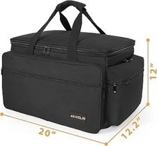 Cable Bag Organizer with Detachable Dividers for DJ Gear Sound Equipment