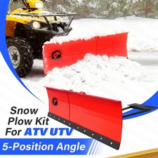 48"/60" Adjustable Width Snow Plow Blade Switchblade Plow For ATV UTV Universal