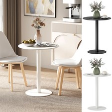60 cm Round Dining Table, 2 Seater Kitchen Table with Steel Base Refurbished