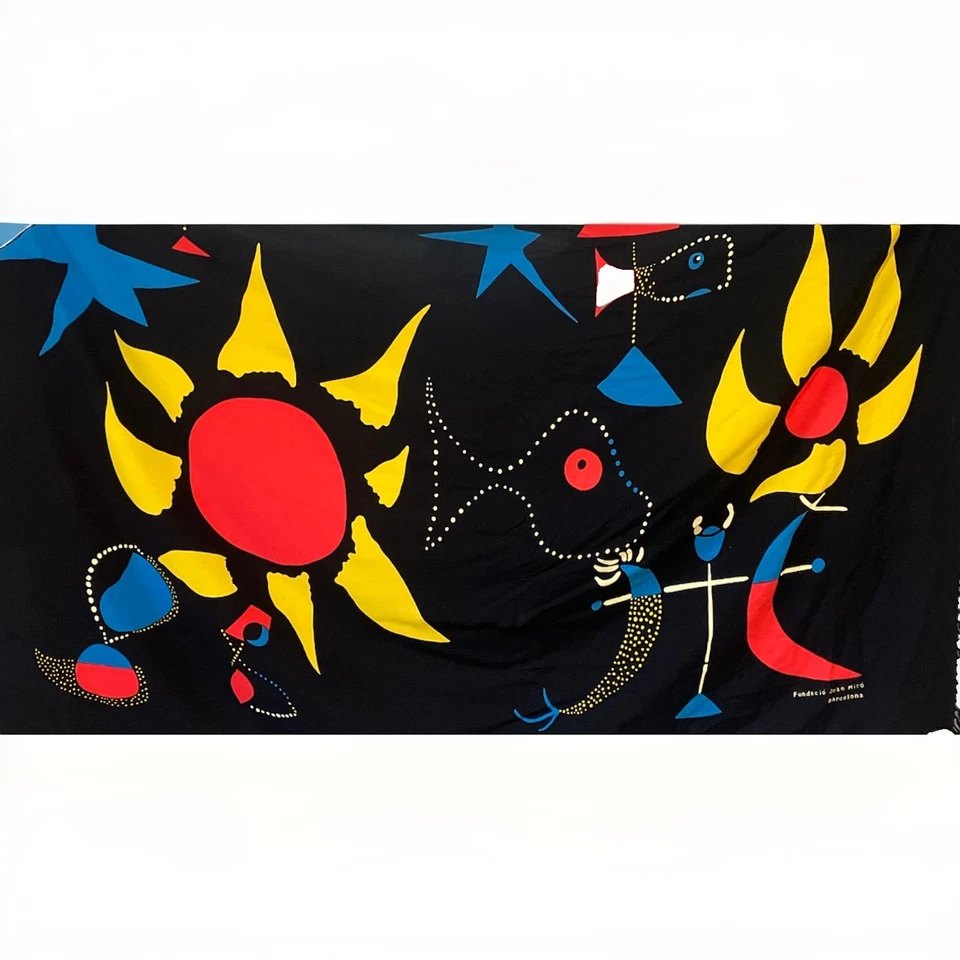 Tapiz Arte Español Sarong Autorretrato II Obra Joan Miró Decoración de Pared 6x3 Foto 2 de 4