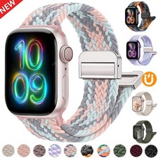 For Apple Watch Ultra Braided Strap Loop Band Series 12/11/10/9/8/7/6/5 38-49mm