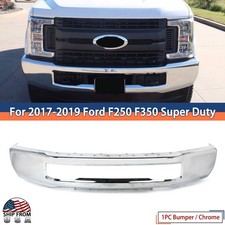 Chrome Front Bumper Face Bar For 2017-2019 Ford F250 350 Super Duty Wo Fog Hole Chrome Front Bumper Face Bar For 2017-2019 Ford F250 350 Super Duty Wo Fog Hole