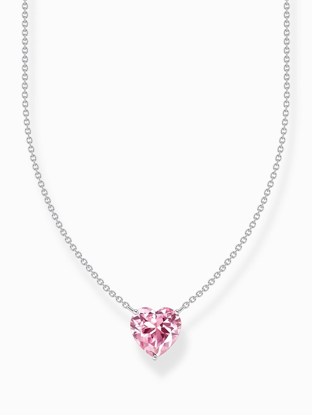 Thomas Sabo KE2211-051-9-L45V Silberne Kette mit pinkfarbenem Herz Anhnger D 16890₽