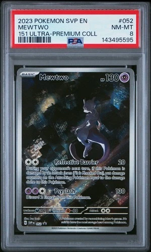 2023 POKEMON SVP PROMO 151 ULTRA-PREMIUM COLLECTION #052 MEWTWO PSA 8