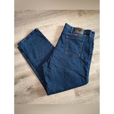 Wrangler Relaxed Fit Flex Denim Jeans Men's 42x30 Medium Wash Blue