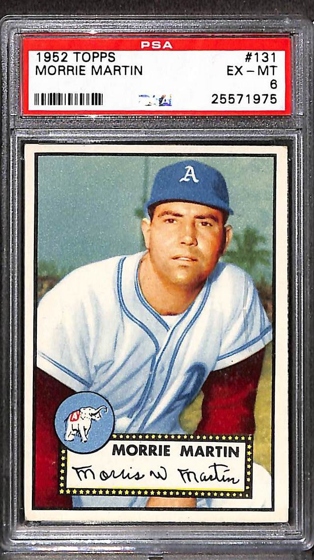 1952 Topps #131 MORRIE MARTIN PSA 6 EX-MT 25571975