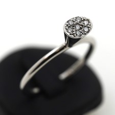 0,10 Ct Brillant Ring 585 Gold 14 Kt Wei&szlig;gold Diamant Damen Wert 990,-