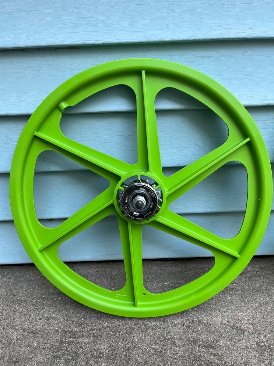 Green Skyway Old School 20 inch Tuff Wheels Mags Rims Bmx New 6