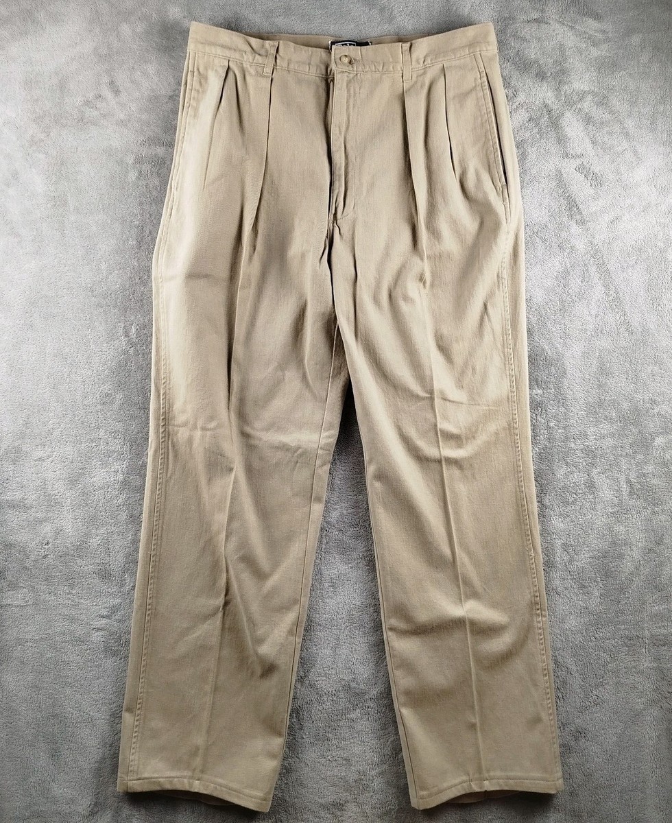 Vintage 90's Polo Ralph Lauren Double Pleated Chino Khaki Pants