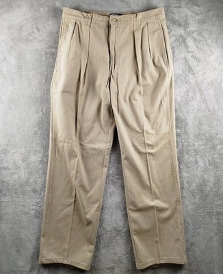 パンツ 90s RALPH LAUREN WORN OUT TROUSERS Vintage 90's Polo Ralph Lauren Double Pleated Chino Khaki Pants