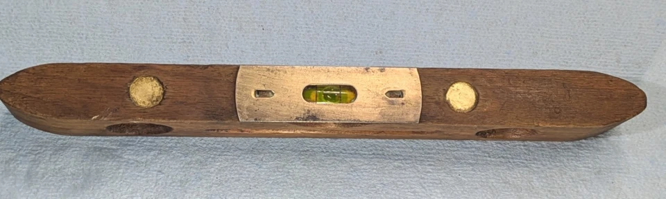 Stevens No 399 Vintage Torpedo Wood Level Made In USA - Image 3 of 4