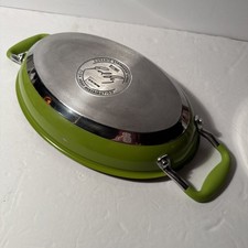 Rachael Ray Green 12” Oval Stainless Steel Skillet Pan