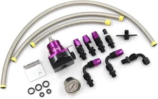 Adjustable Universal EFI Fuel Pressure Regulator Kit with 0-160psi PURPLE 