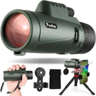 40X60 Monocular Telescope for Adults High Powered – BAK4 Prism, FMC Lens, Compac