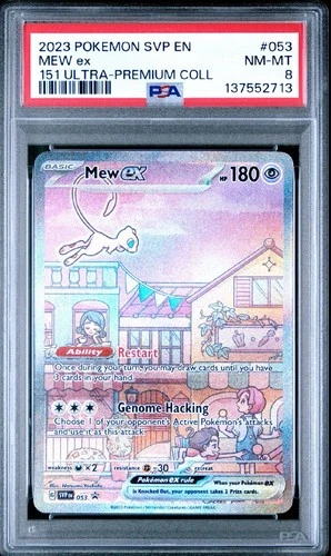 2023 POKEMON SVP EN-SV PROMO 151 ULTRA-PREMIUM COLLECTION #053 MEW EX PSA 8