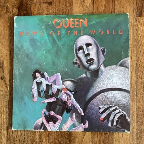 Queen – News of the World Vinyl LP VG Elektra 6E-112A 1977 Rock