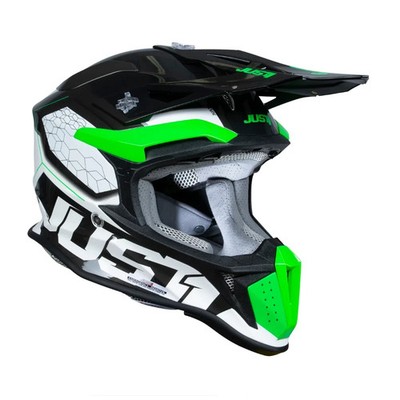 Integral Helm Just1 J18 Hexa Fluo Grün Schwarz Weiß Größe M