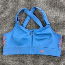 SheFit Medium Blue High Impact Ultimate Sports Bra Padded Convertible Straps