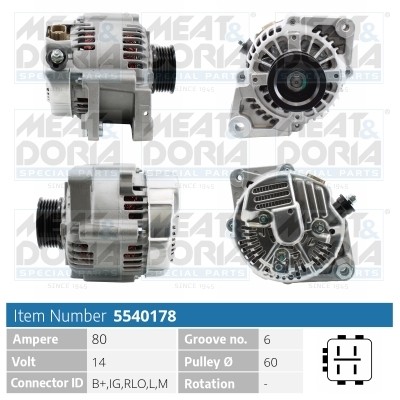 Meat & Doria Generator FüR Toyota Yaris _P9_ 1.0 Vvt-I-image