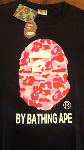 A Bathing Ape BAPE Camo Logo Ape Head T-Shirt Lot Men’s M Cotton