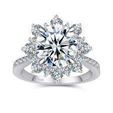 2CT Moissanite Engagement Rings D Color VVS1 Anniversary Ring Gift for Women