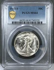 1943-S U.S. 50c Walking Liberty Half Dollar PCGS MS64 ~ BLAST WHITE
