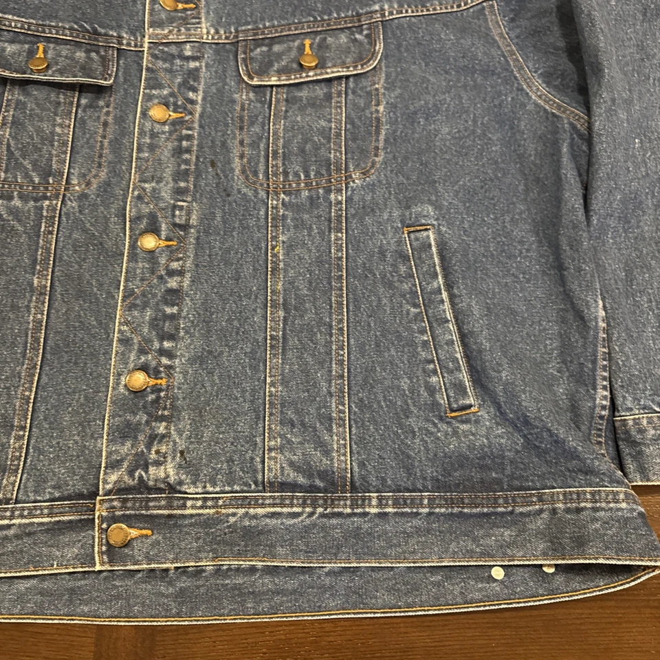 复古 90 年代牧马人坚固穿牛仔卡车司机牛仔夹克 RJK30AN 男式 3X — 第 2/4 张图片