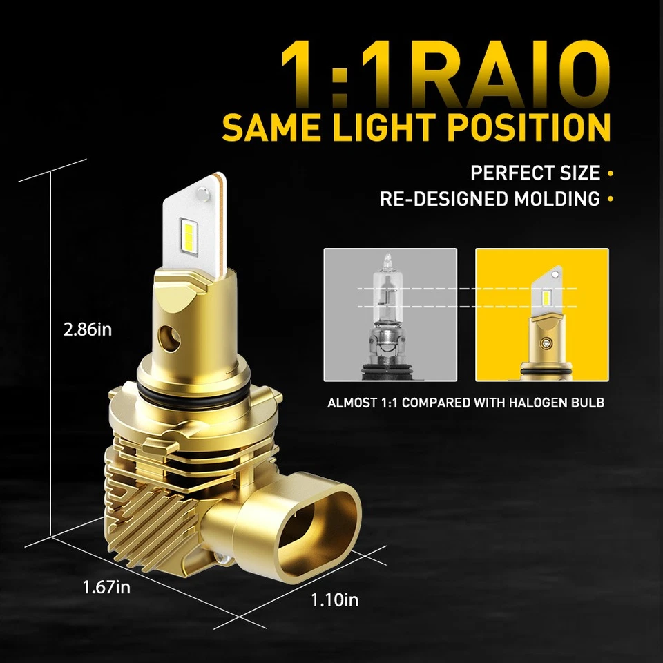 AUXITO 2X 9005 HB3 LED Headlight Kit Bulbs High Low Beam 6500K White 80000LM Q10 - Image 4 of 4