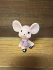 Fenton Rosalene Mouse Figurine With Purple Dress