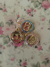  Lot of3 Dior Stamped Gold Tone Button  Zipper Pull 20 Mm 