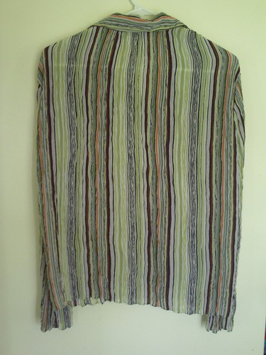 DRESSBARN Artsy Stretchy Accordian 100% Polyester, Pleat Blouse Top Womens Sz M - Picture 3 of 3